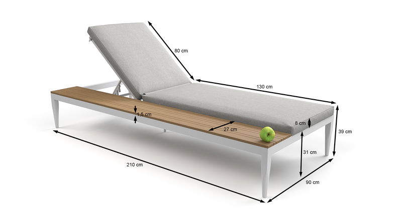 Silas Sun Lounger Compact (anthrazit)