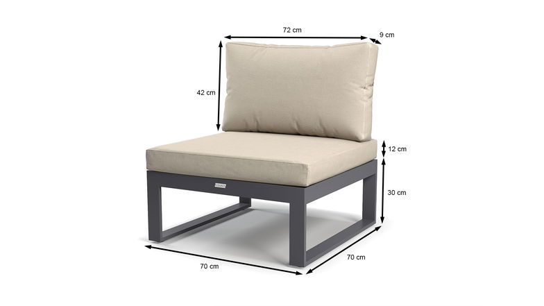 Sami Mittelsofa mit Lehne Vollalu