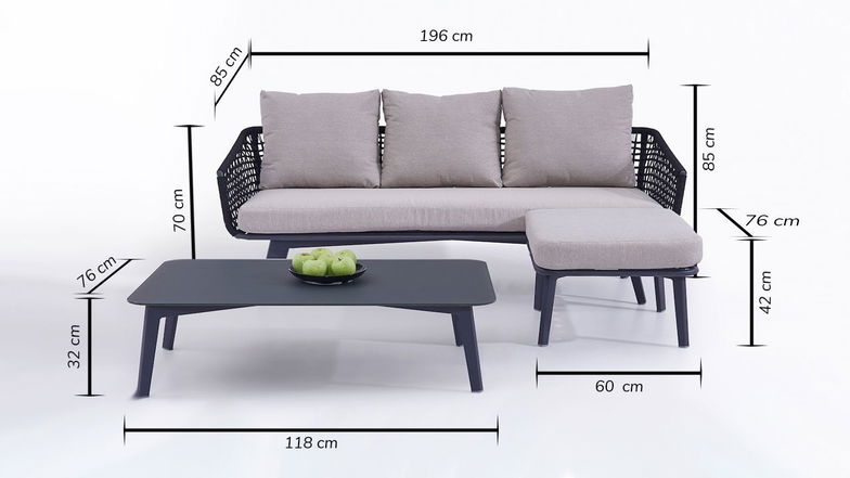 Divan Lounge Mini (grau)
