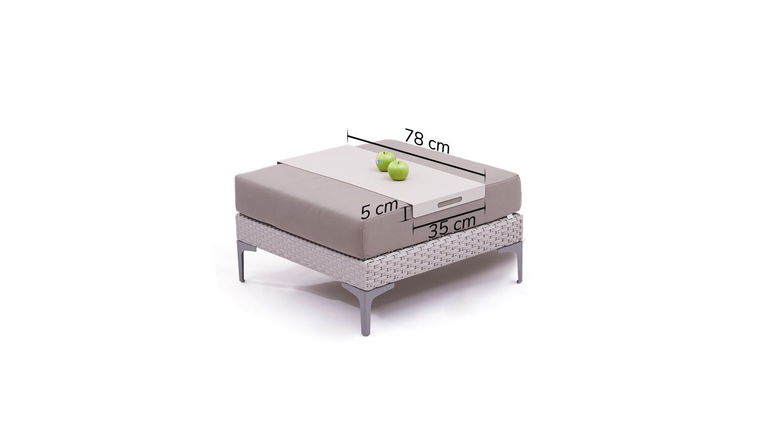 Tablett für Cube, Dominica und Silva Hocker bis 75 cm