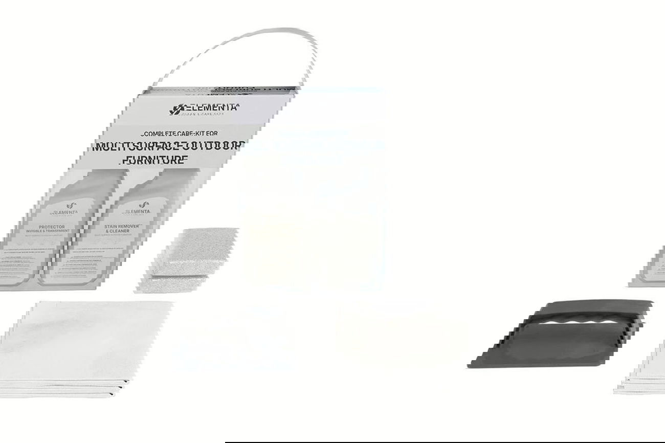 ELEMENTA Multi Surface KITS 3-in-1 Box Pflegemittel, Gartenmöbelreinigung und Oberflächenschutz, 2 x 750 ml