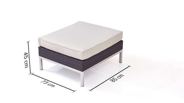 Edelstahl Silva Hocker 85 cm