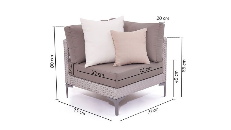 Slim Ecksofa 77 cm
