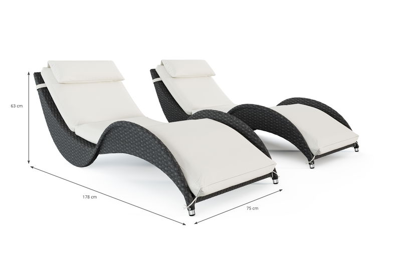 Wave Sun Lounger Set Compact