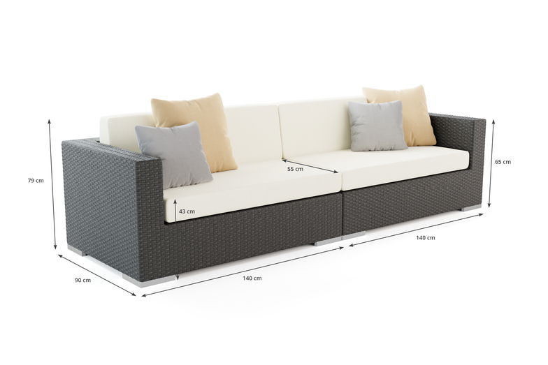 Cube Sofa, anthrazit